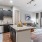 kitchen with island and seating