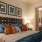 a bed with pillows