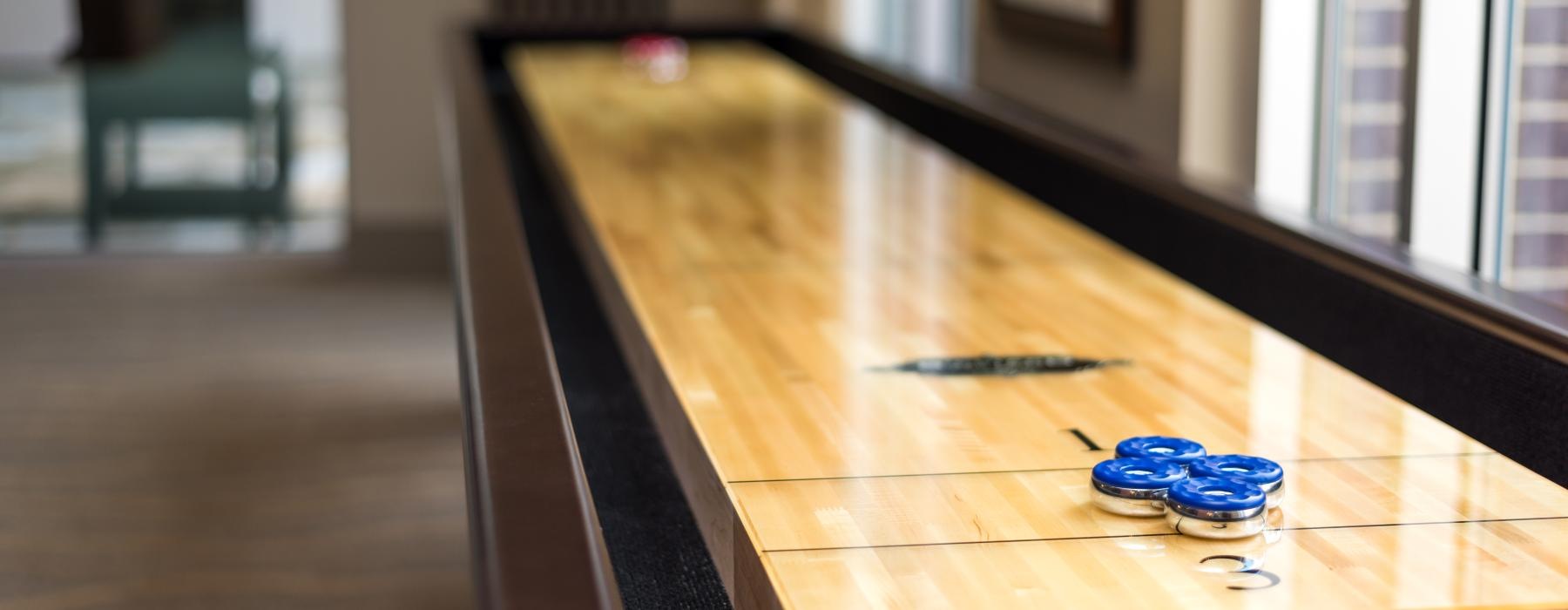 a shuffleboard table